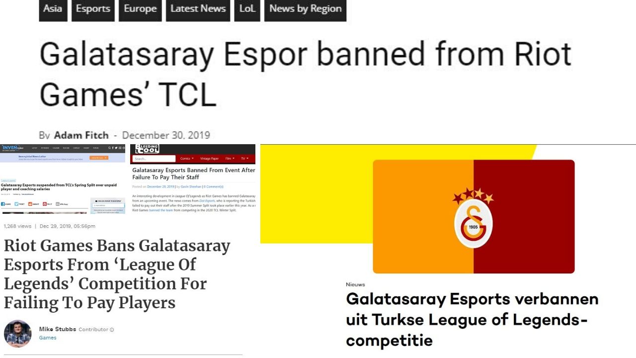 Riot Games'in Galatasaray Espor Kararı Uluslararası Medyada