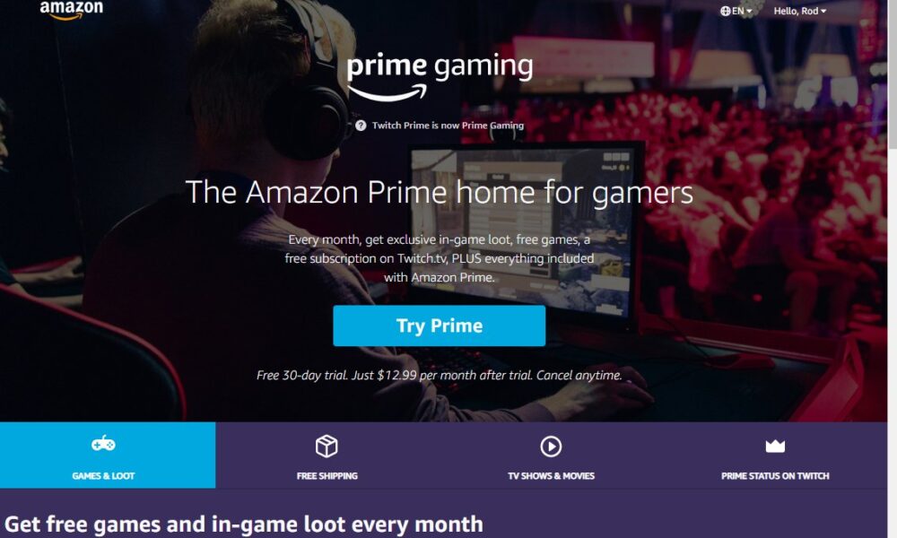 twitch prime gaming