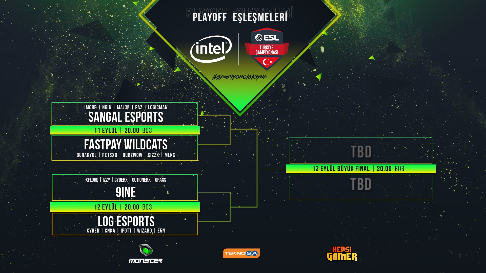 INTEL ESL Türkiye CS:GO Şampiyonası playoff maçları belli oldu