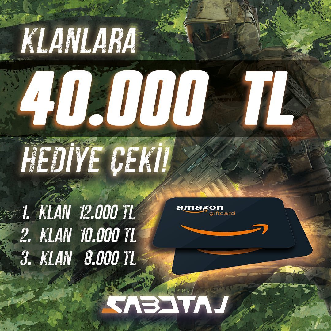 Sabotaj Klanlara Özel Etkinlikte 40.000TL'lik hediye çeki