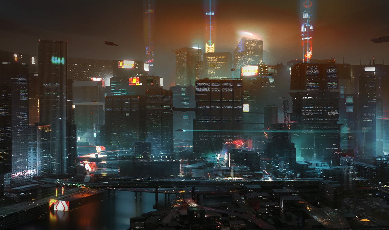cyberpunk 2077 şehir merkezi