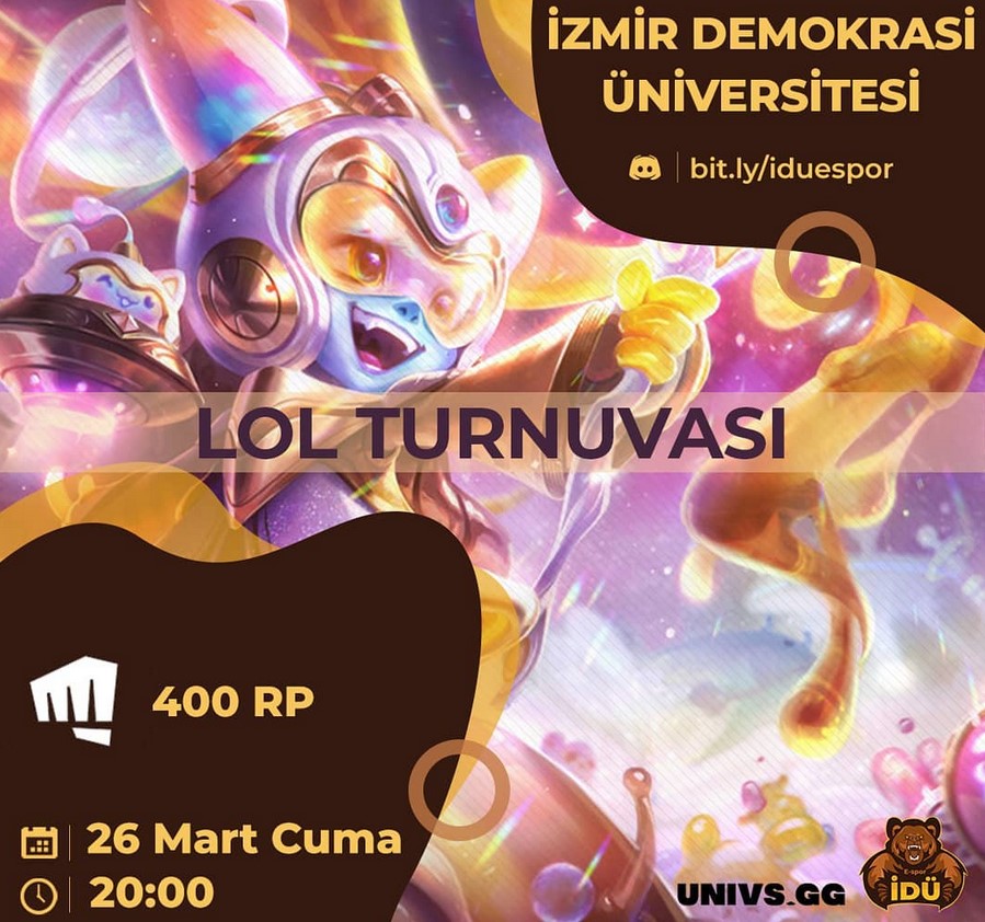 İzmir Demokrasi Üniversitesi LoL Bahar21 Turnuvası 2 kayıtları başladı!