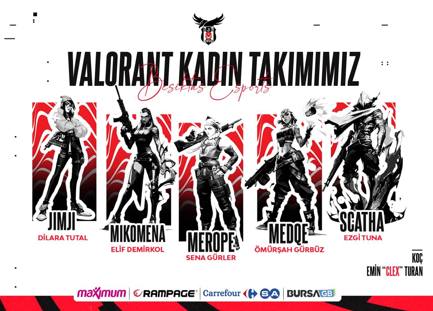 Beşiktaş Esports kadın VALORANT takımını tanıttı
