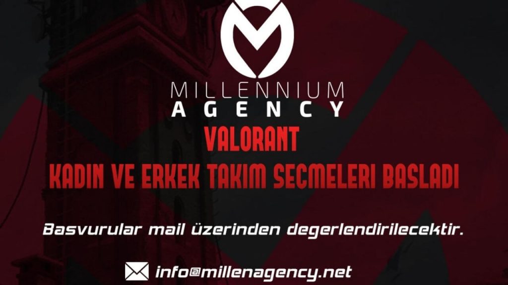 Millennium Esport Agency kadın ve erkek VALORANT takımları için seçmelere başladı