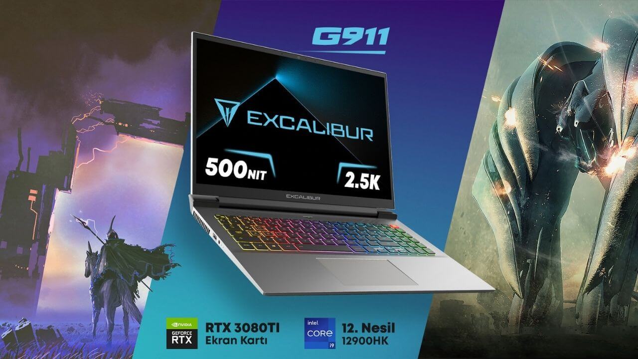 12.Nesil Intel i9 işlemcili ve RTX 3080 Ti ekran kartlı Excalibur G911 Türkiye'de!