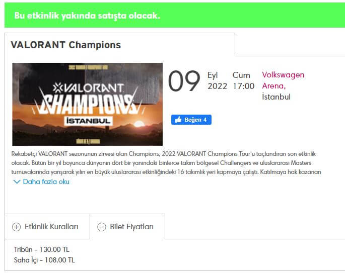 VALORANT Champions İstanbul bilet fiyatları ve düzenleneceği mekan belli oldu!