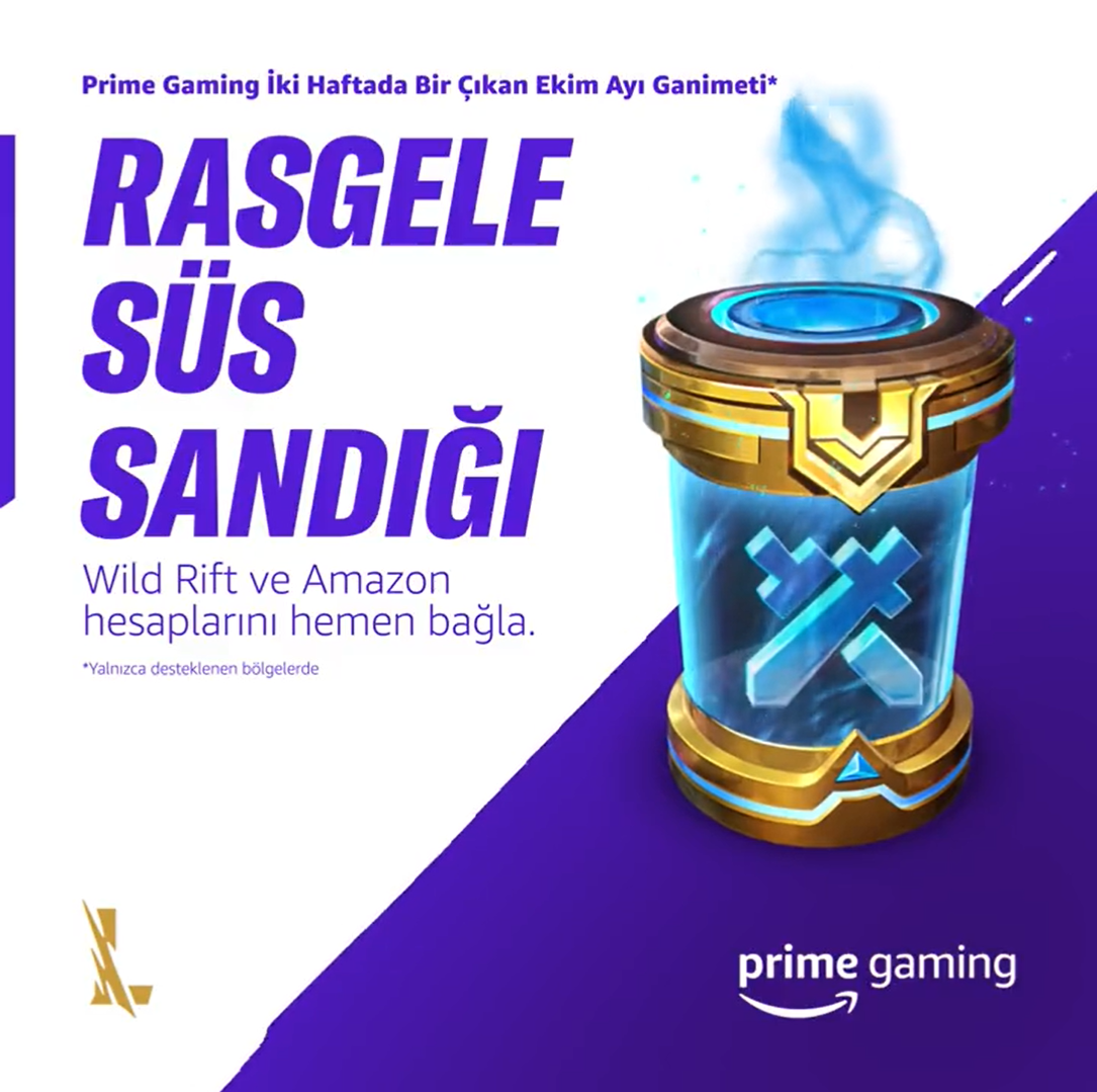 Prime Gaming ile Wild Rift’te Rasgele Dönüş Sandığı kazanın!