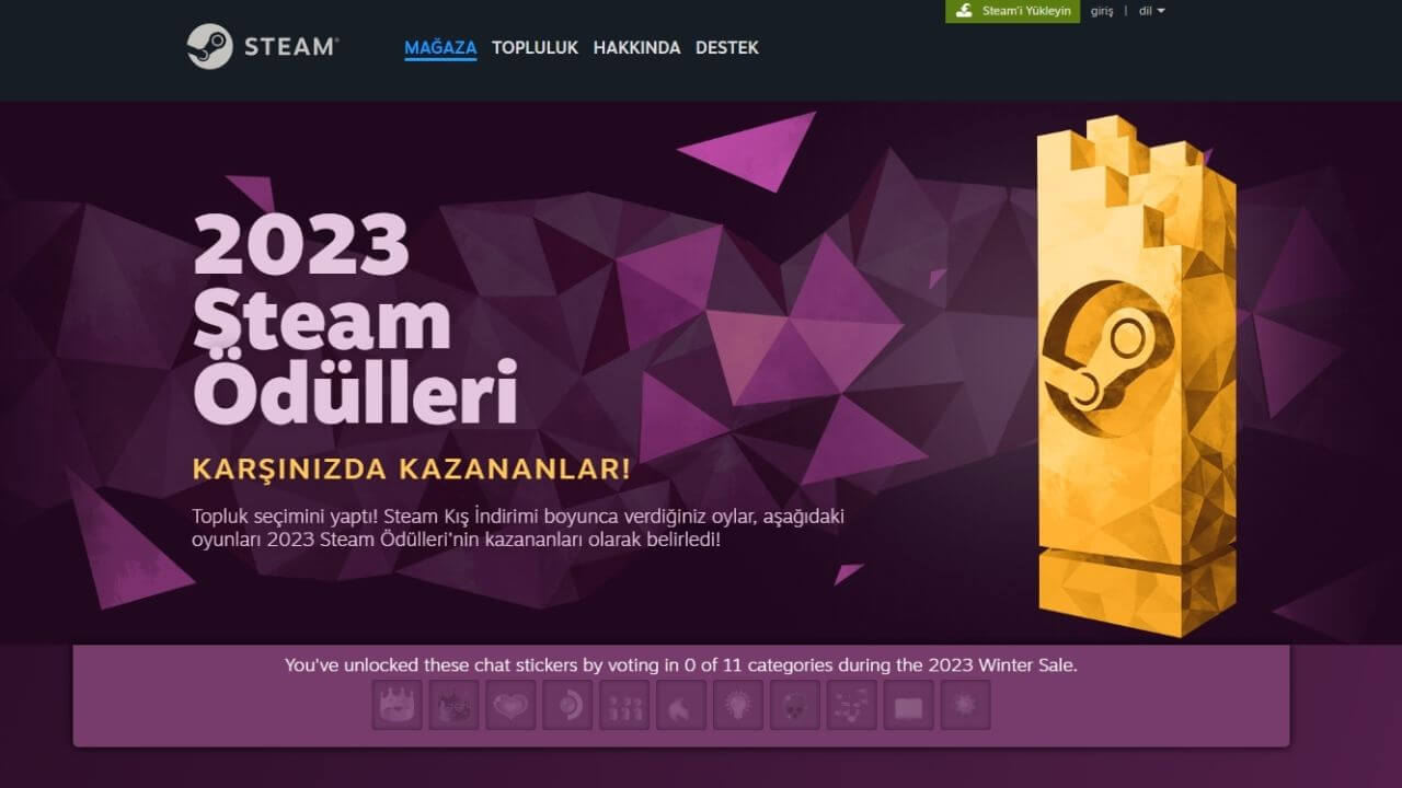 Steam Ödülleri 2023 kazananları belli oldu! İşte Steam Awards kazananları