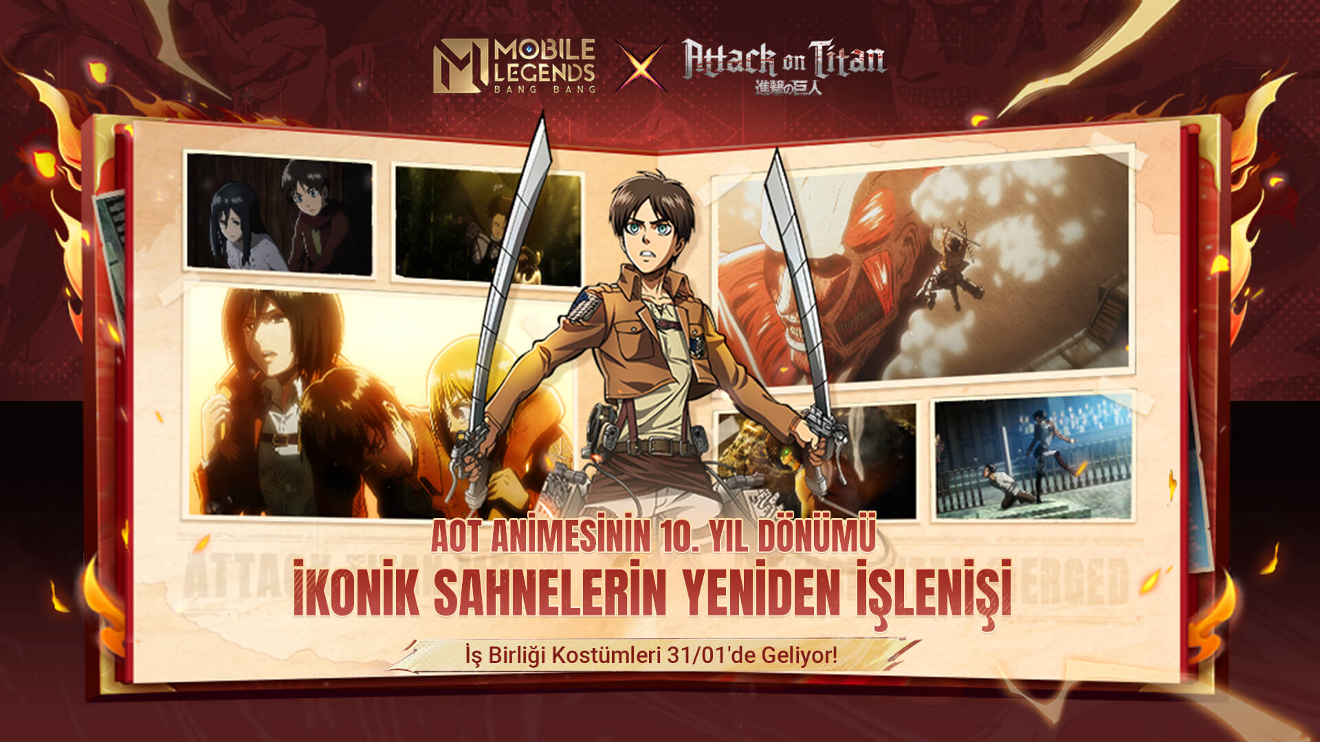 İzci Alayları, Mobile Legends: Bang Bang x Attack on Titan işbirliği için toplanın!