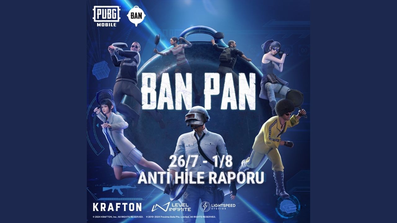 PUBG Mobile 26 Temmuz - 1 Ağustos Ban Pan raporunu yayınladı