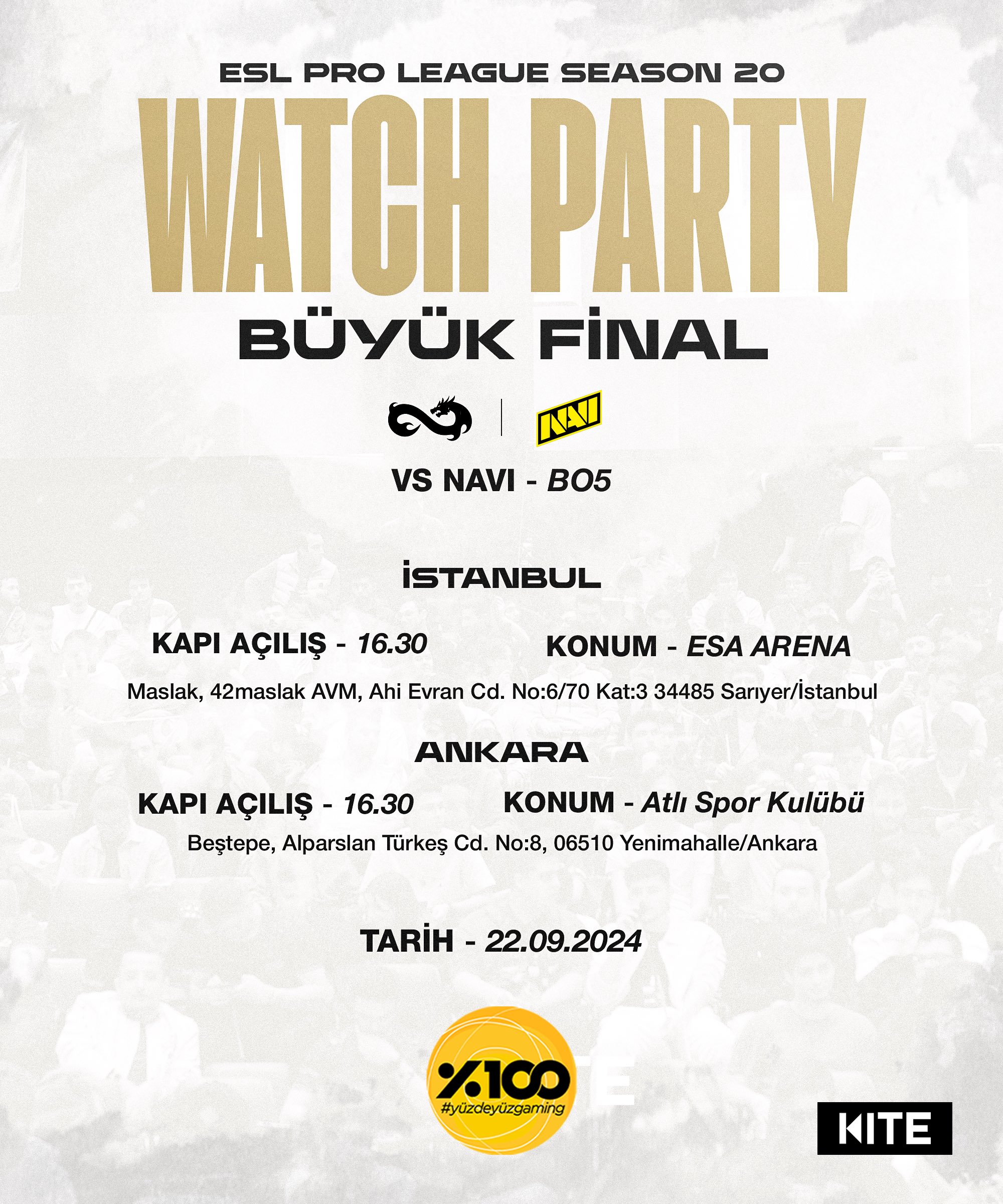 ESL Pro League S20 Büyük Finali’nde Watch Party heyecanı!