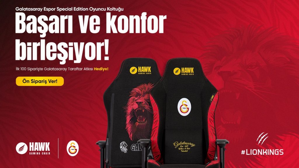 Galatasaray Espor, Hawk Gaming Chair ile Oyuncu Koltuğunu Satışa Sundu!