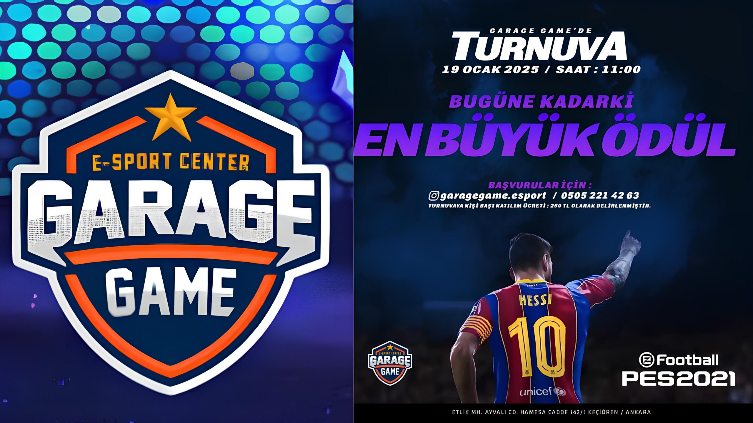 Garage Game Espor Merkezinin Geleneksel PES Turnuvası İçin Kayıtlar Devam Ediyor!