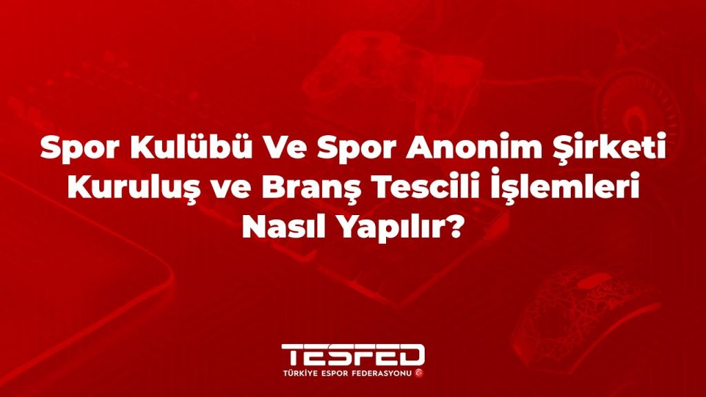 Espor Takımı, Spor Kulübü ve Spor Anonim Şirketi Nasıl Kurulur? TESFED anlatıyor!