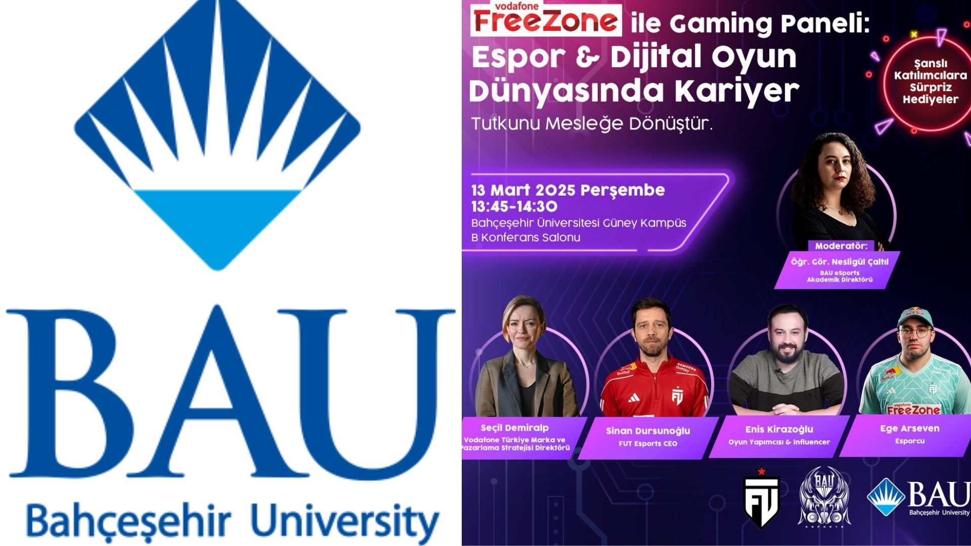 Vodafone FreeZone Gaming Paneli Bahçeşehir Üniversitesi'nde!