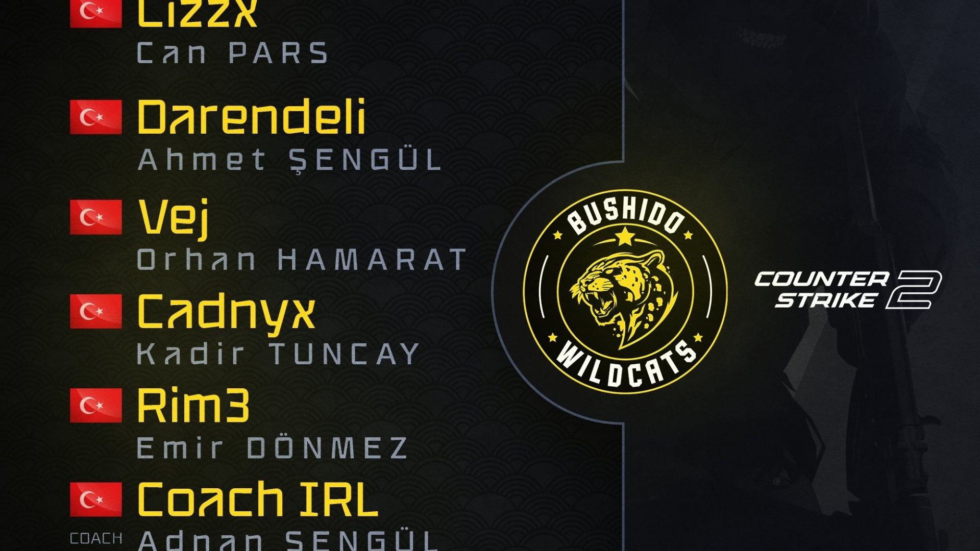 Bushido Wildcats CS2 kadrosu tanıtıldı!