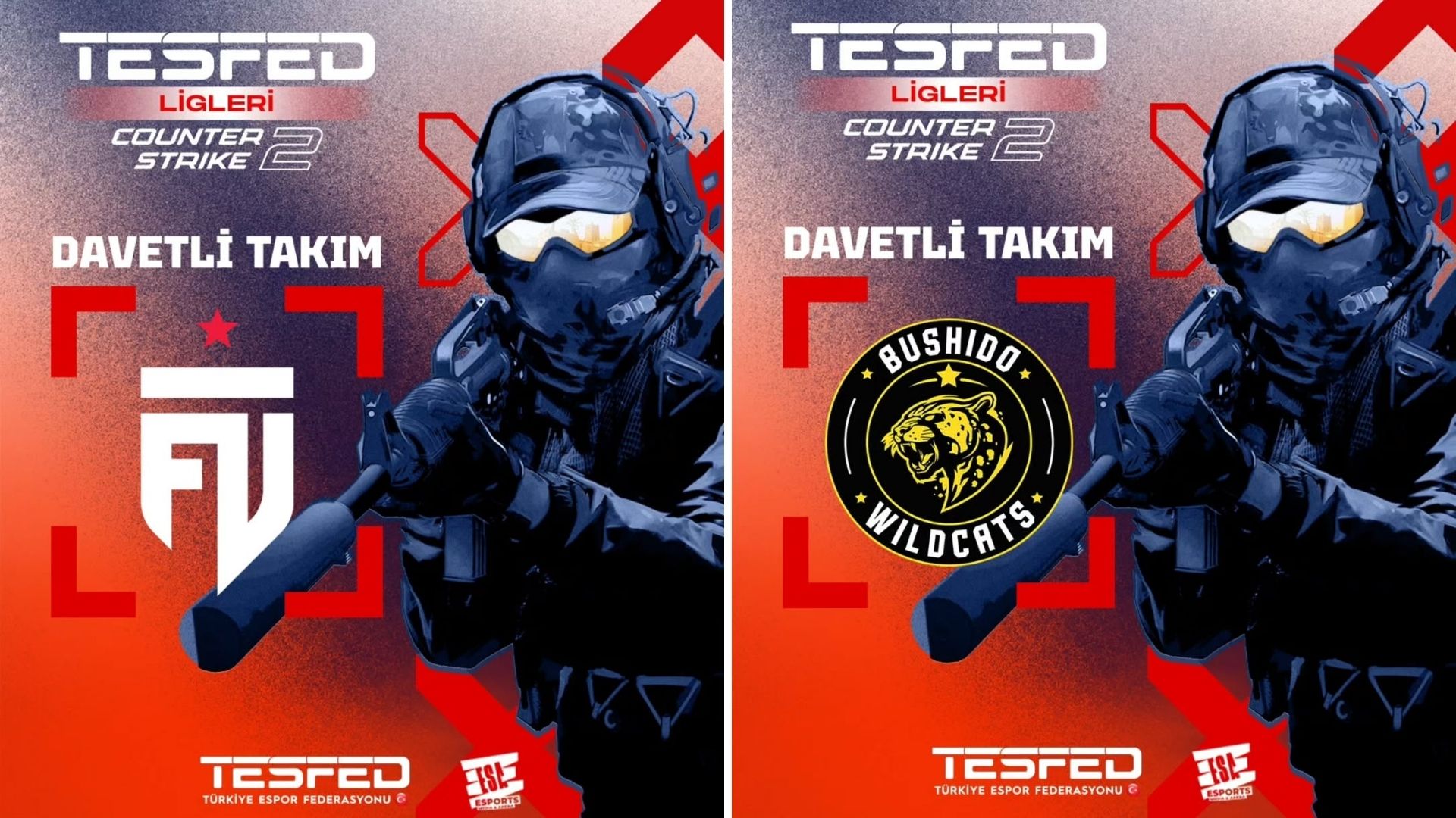 Bushido Wildcats ve FUT Esports, TESFED CS2 ligi daveti alan ilk takımlar oldular