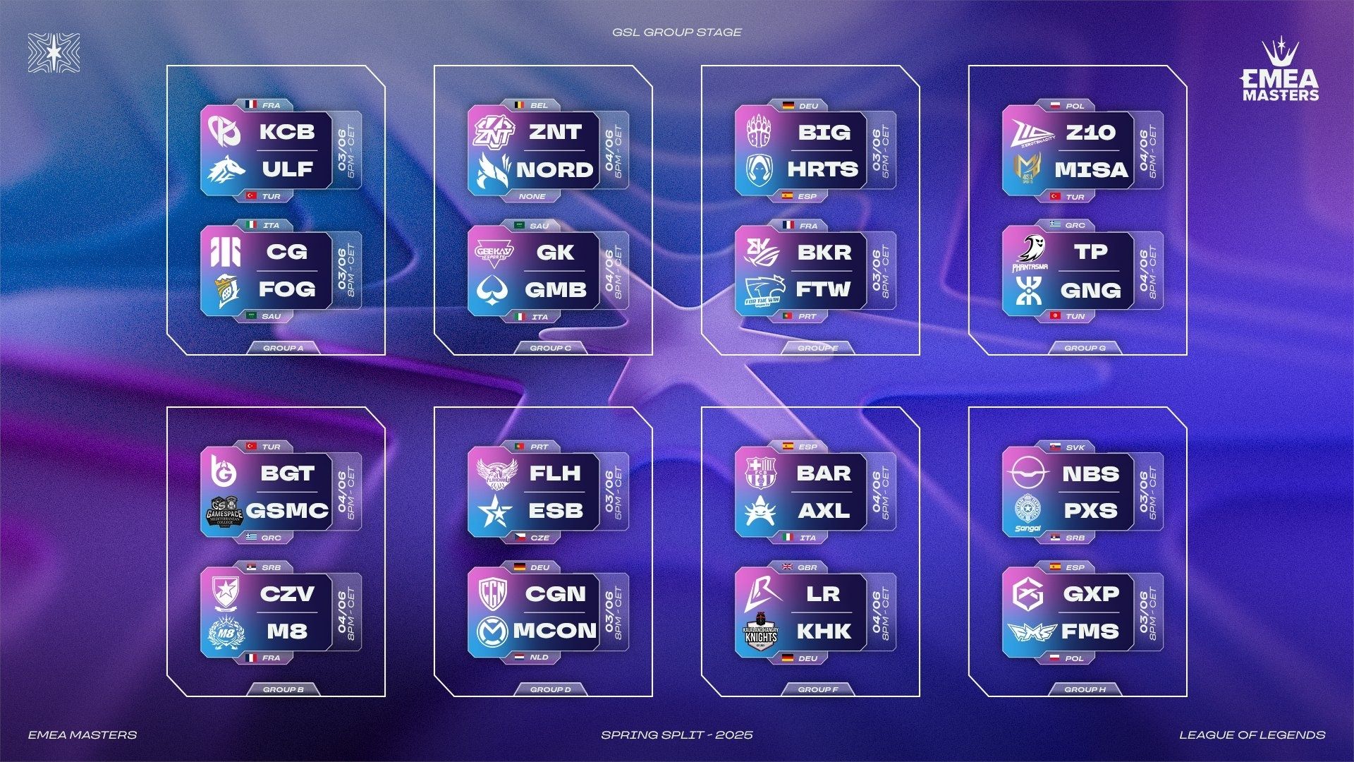 LoL EMEA Masters Spring 2025'de gruplar ve ilk maçlar belli oldu