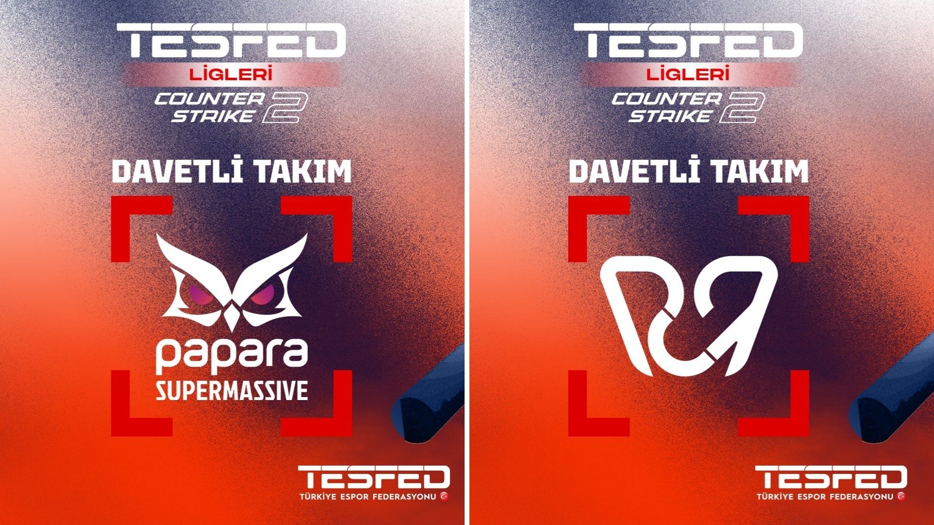 Papara SuperMassive ve PCIFIC Espor, TESFED CS2 Ligi daveti alan takımlar arasına katıldı
