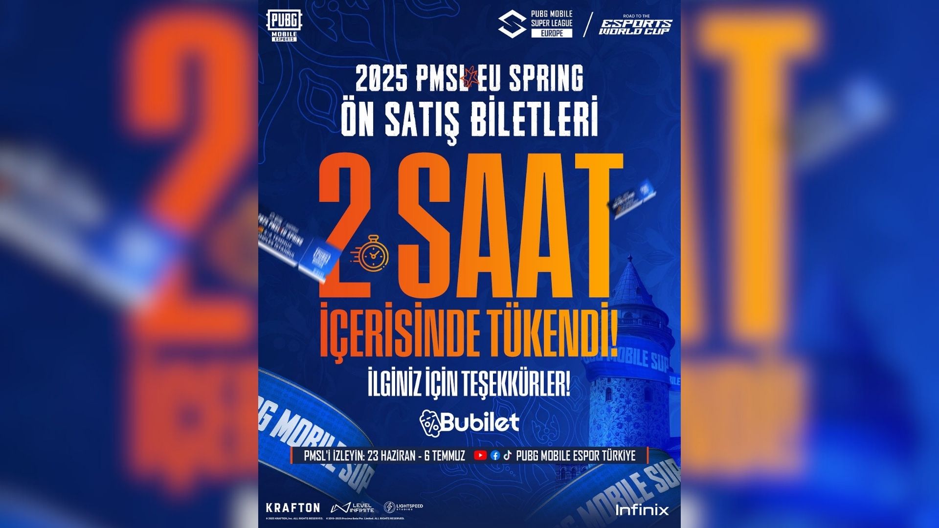 PMSL 2025 EU Spring biletleri 2 saat içinde tükendi