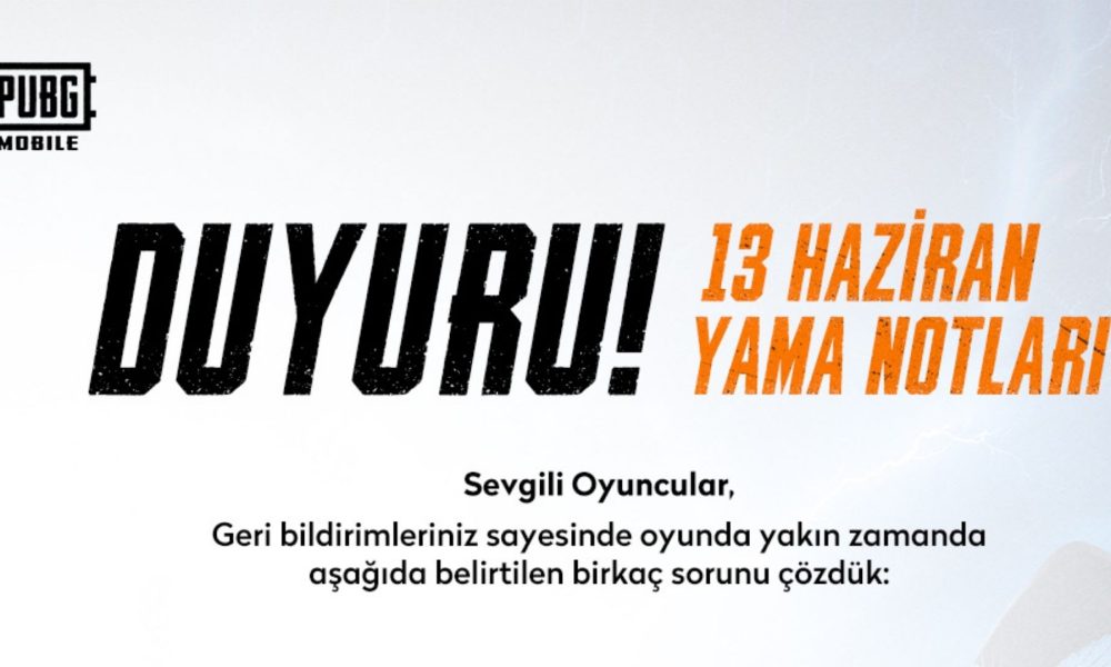 PUBG Mobile 13 Haziran 2025 Yama Notları yayınlandı