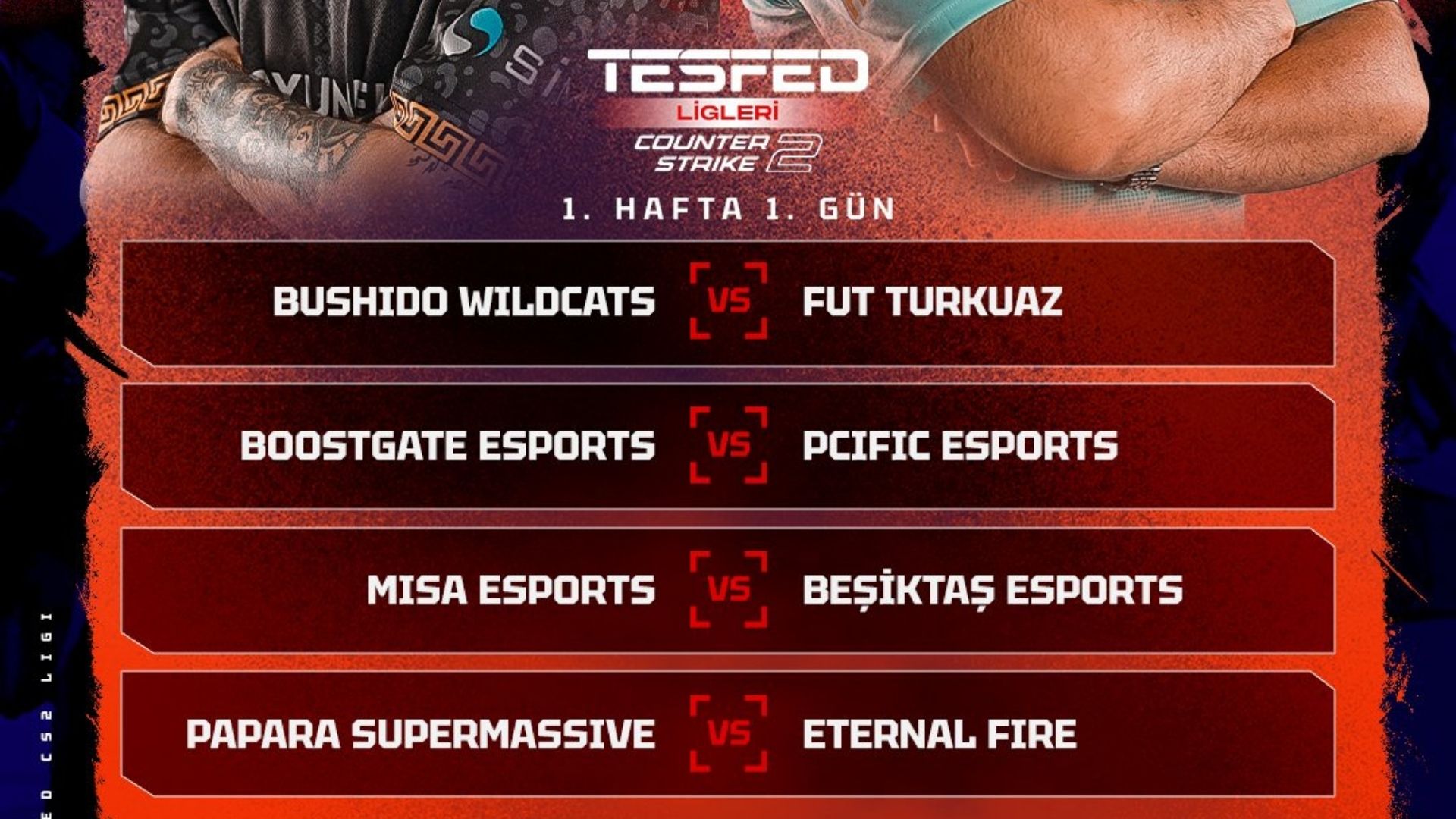 TESFED CS2 Ligi 1. Hafta 1. Gün sona erdi! İşte ilk gün sonuçları
